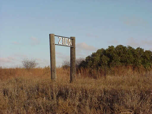 Entrance, Mt. Zion Cemetery, Gosper County, Nebraska